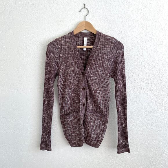 Athleta Revolve Cardigan Sweater Stretch Ribbed Button Down V-Neck Small EUC - Picture 6 of 13